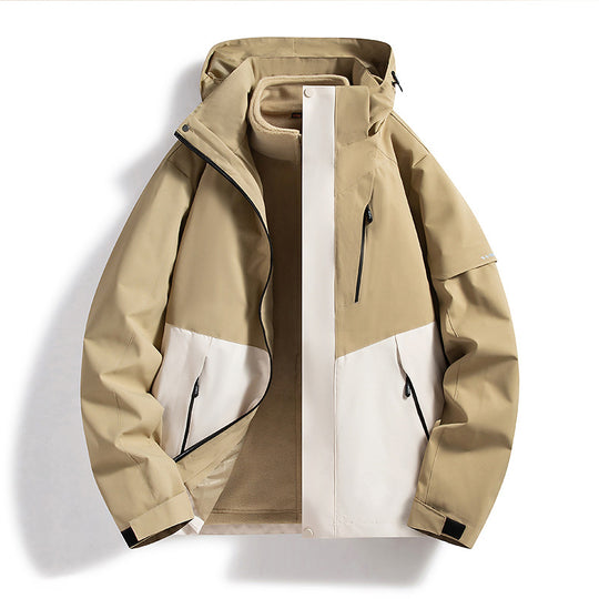 Damen Wasserdichte Outdoor-Jacke mit verstellbarer Kapuze Shop Nory