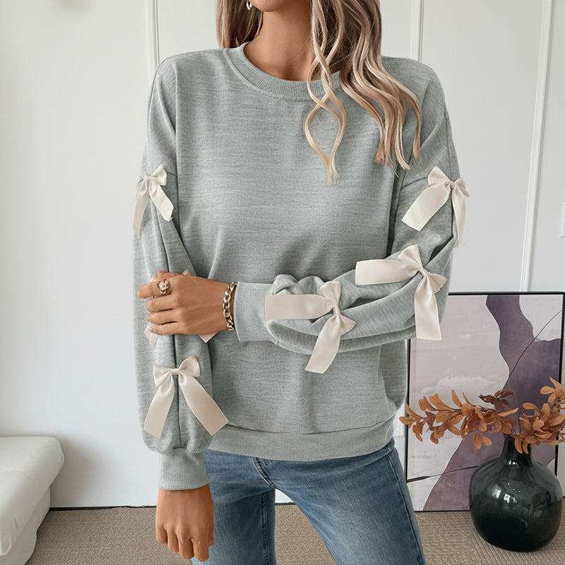 Damen Crop-Pullover mit Schleifen-Details Shop Nory