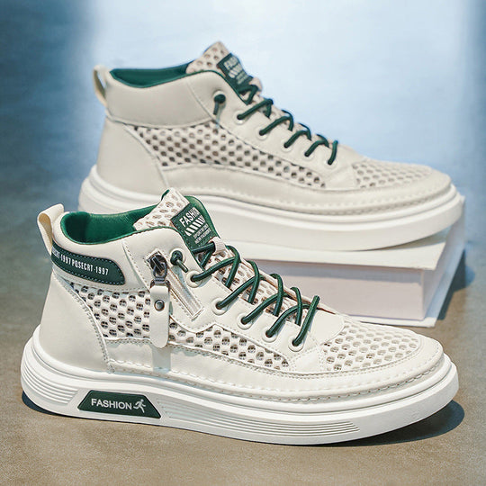 Damen Sportliche High-Top Sneakers mit atmungsaktivem Mesh-Design