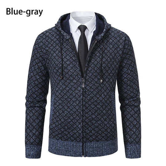 Herren modische Sweatjacke mit Kapuze und elegantem Muster