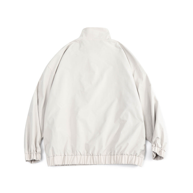 Herren Weit geschnittene leichte Windjacke mit hohem Stehkragen und elastischem Saum Shop Nory