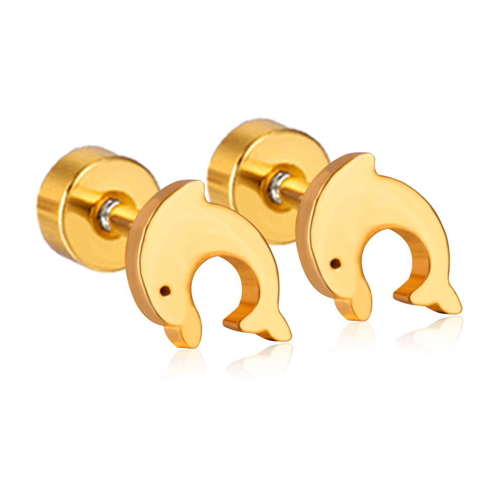 Damen Edelstahl Ohrstecker im Delfin-Design Shop Nory