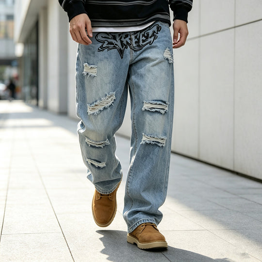Herren Modische Ripped Jeans Shop Nory