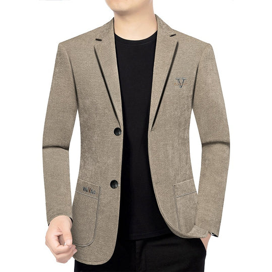 Herren Casual-Sakko in Denimoptik mit Slim-Fit und aufgesetzten Taschen Shop Nory