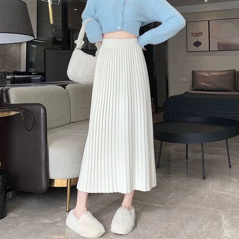 Damen Plissierter Maxirock mit voluminösem Saum Shop Nory
