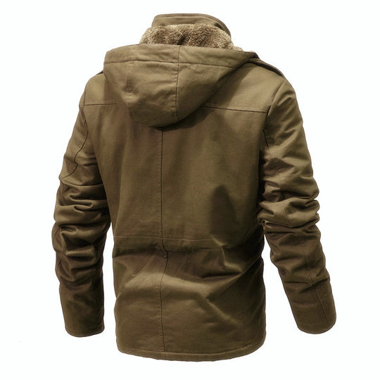 Herren wasserdichter Winterparka mit Kapuze, Thermofutter und Multifunktionstaschen Shop Nory