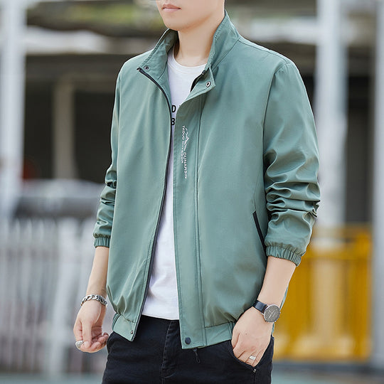 Herren Leichte wasserabweisende Kapuzenjacke im Urban-Minimalstil mit Reißverschluss Shop Nory