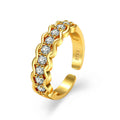 Damen Funktionsreicher Ring mit wellenförmigem Design und funkelnden Zirkonia Shop Nory