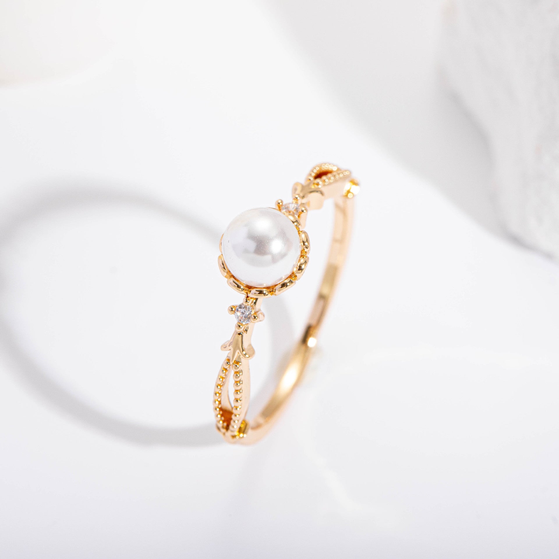 Damen Perlring mit funkelndem Design Shop Nory
