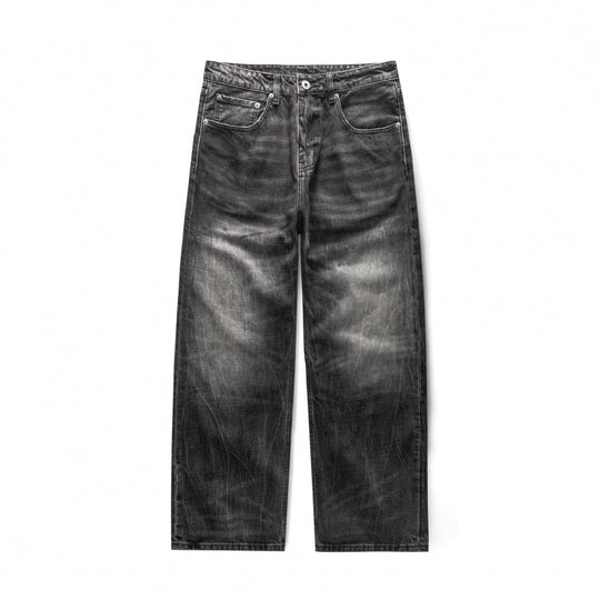 Herren Locker geschnittene Straight-Jeans im Workwear-Stil mit Used-Effekt Shop Nory