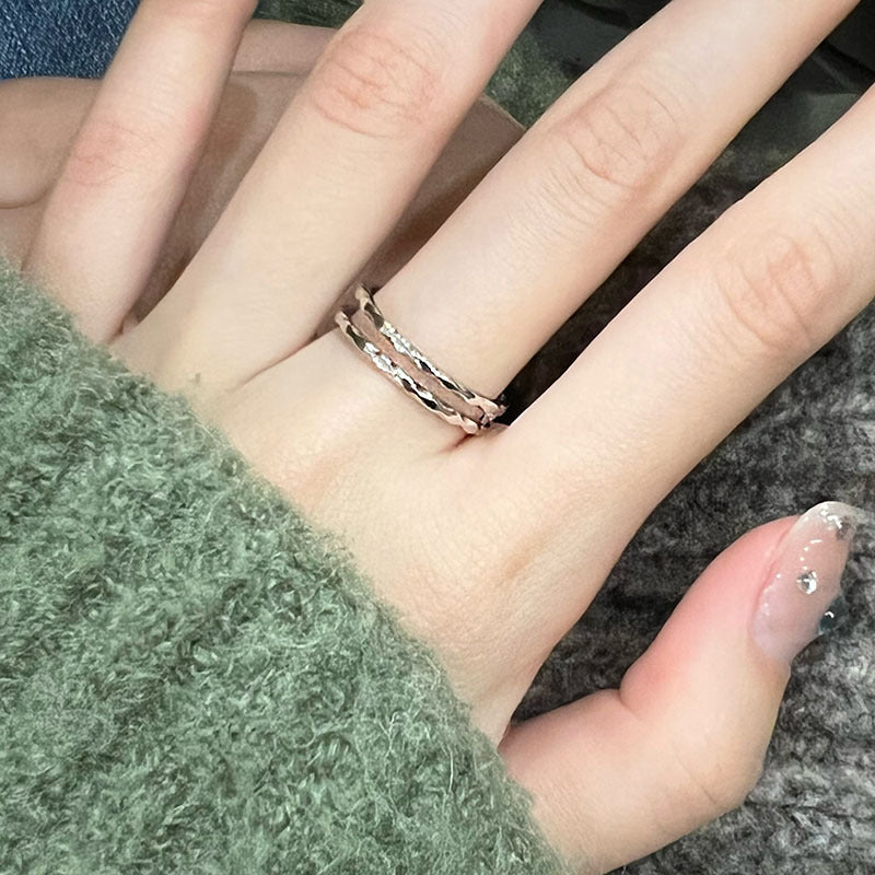 Damen filigraner Silberring mit elegantem Flechtmuster Shop Nory