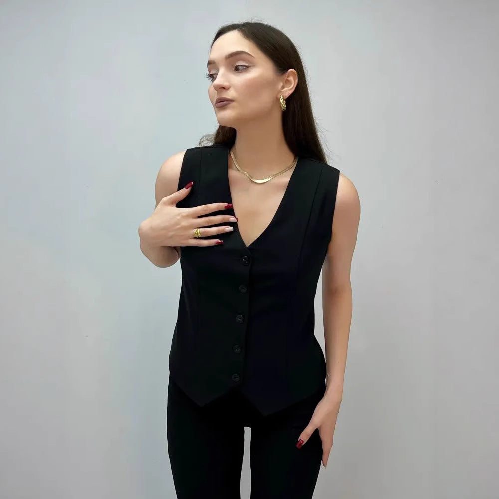 Damen Maßgeschneiderte Elegante Weste Shopnory