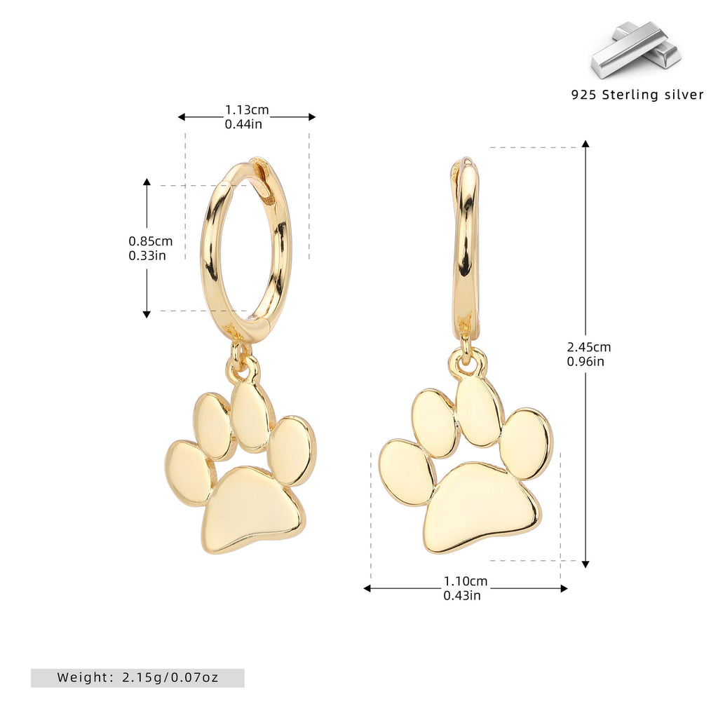 Damen Ohrhänger im stilvollen Pfoten-Design aus hochwertigem 925 Sterling Silber Shop Nory