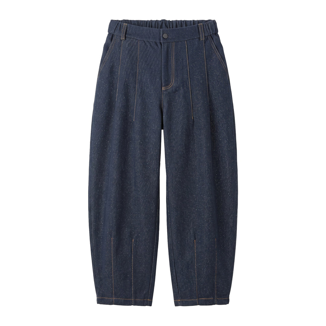 Damen Hochtaillierte weite Culotte-Hose mit Bügelfalte und elastischem Rückenteil Shop Nory