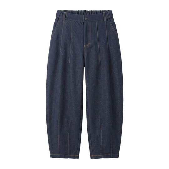 Damen Hochtaillierte weite Culotte-Hose mit Bügelfalte und elastischem Rückenteil Shop Nory