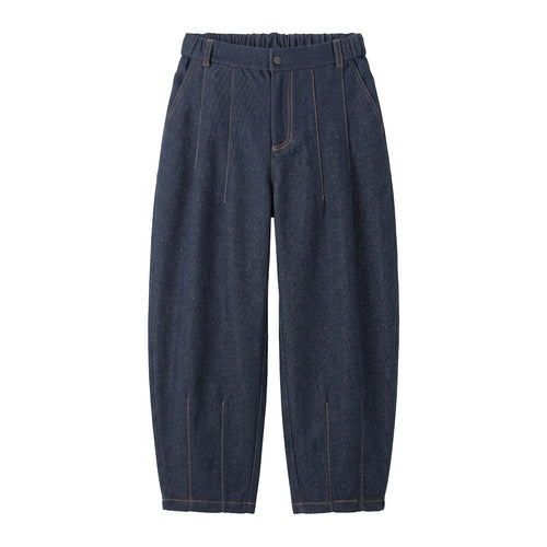 Damen Hochtaillierte weite Culotte-Hose mit Bügelfalte und elastischem Rückenteil Shop Nory