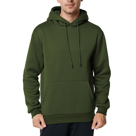 Herren nan minimalistischer Kapuzenpullover mit weichem Fleece-Innenfutter und Kängurutasche Shop Nory