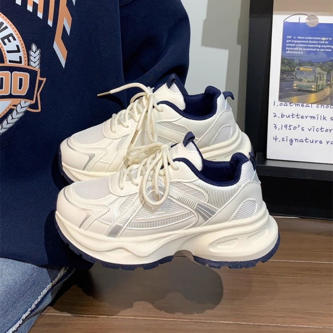 Damen Retro-Chunky-Sneaker mit extraweicher Keil-Plateau-Sohle und gepolstertem Komfortkragen Shop Nory