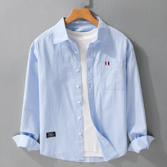 Herren Leichtes Baumwoll-Overshirt im Hemdjackenstil mit Brusttasche und Soft‑Touch Shop Nory