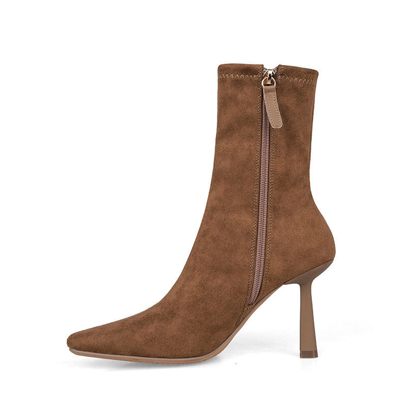 Damen Sock-Stiefeletten aus Stretch mit spitzer Zehenpartie und sculpted Stiletto-Absatz Shop Nory