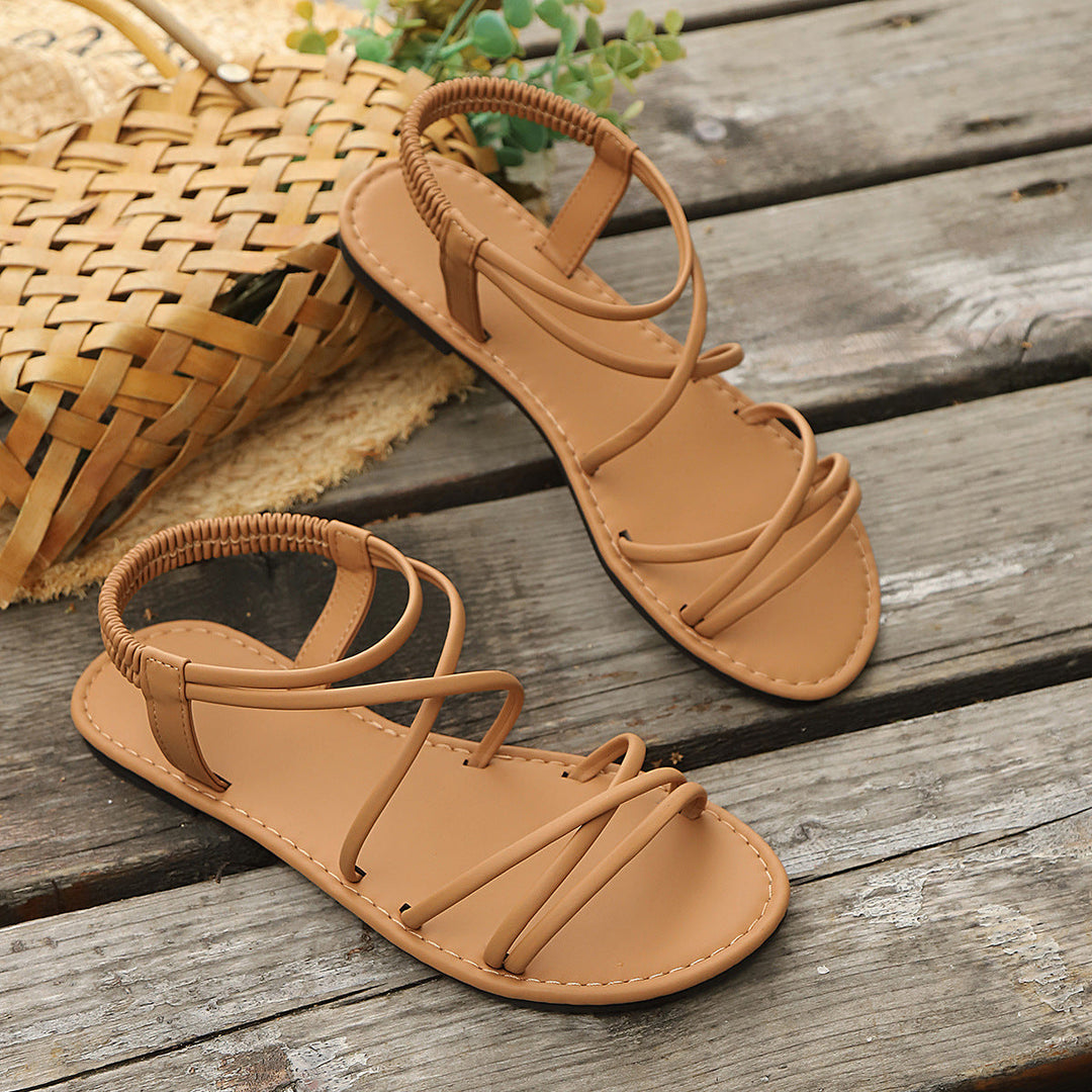 Damen elegante Sandalen mit verstellbaren Riemen