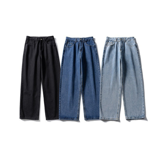 Damen hochtaillierte weite Jeans aus robustem Denim mit geradem Bein Shop Nory