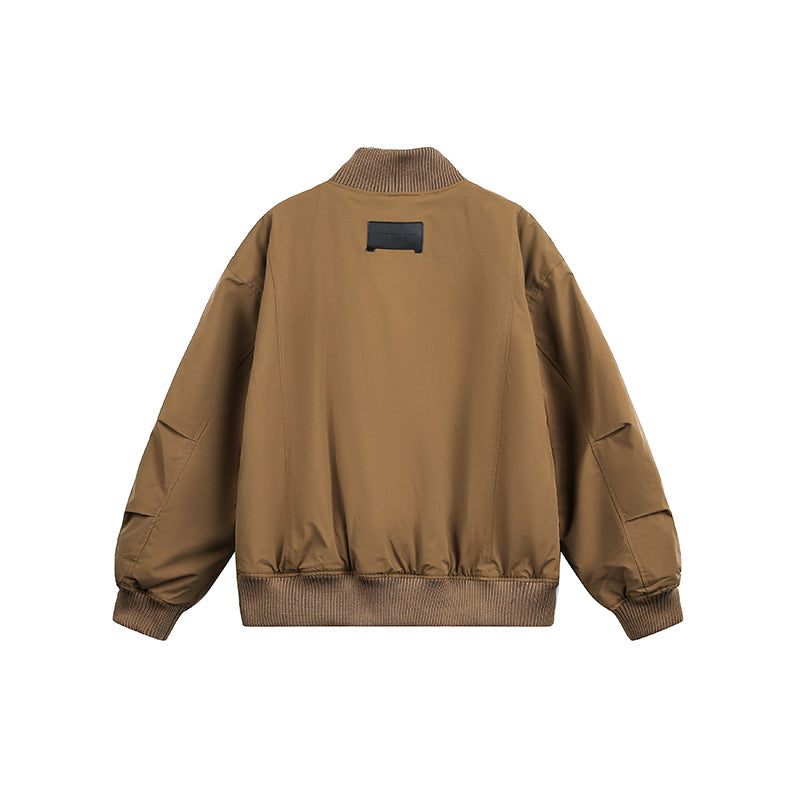 Unisex Boxy Bomberjacke im Oversize-Stil mit Rippbündchen und Zwei-Wege-Reißverschluss Shop Nory