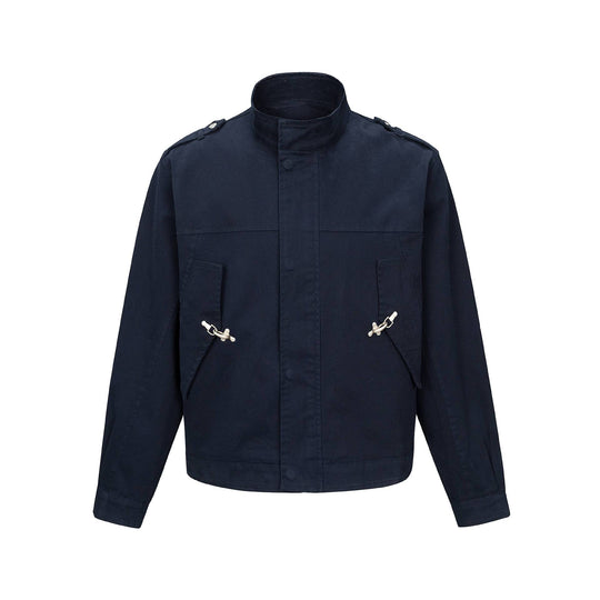 Herren Kurzjacke im Fieldstil mit Funnelkragen, Schulterklappen und Utility-Taschen Shop Nory