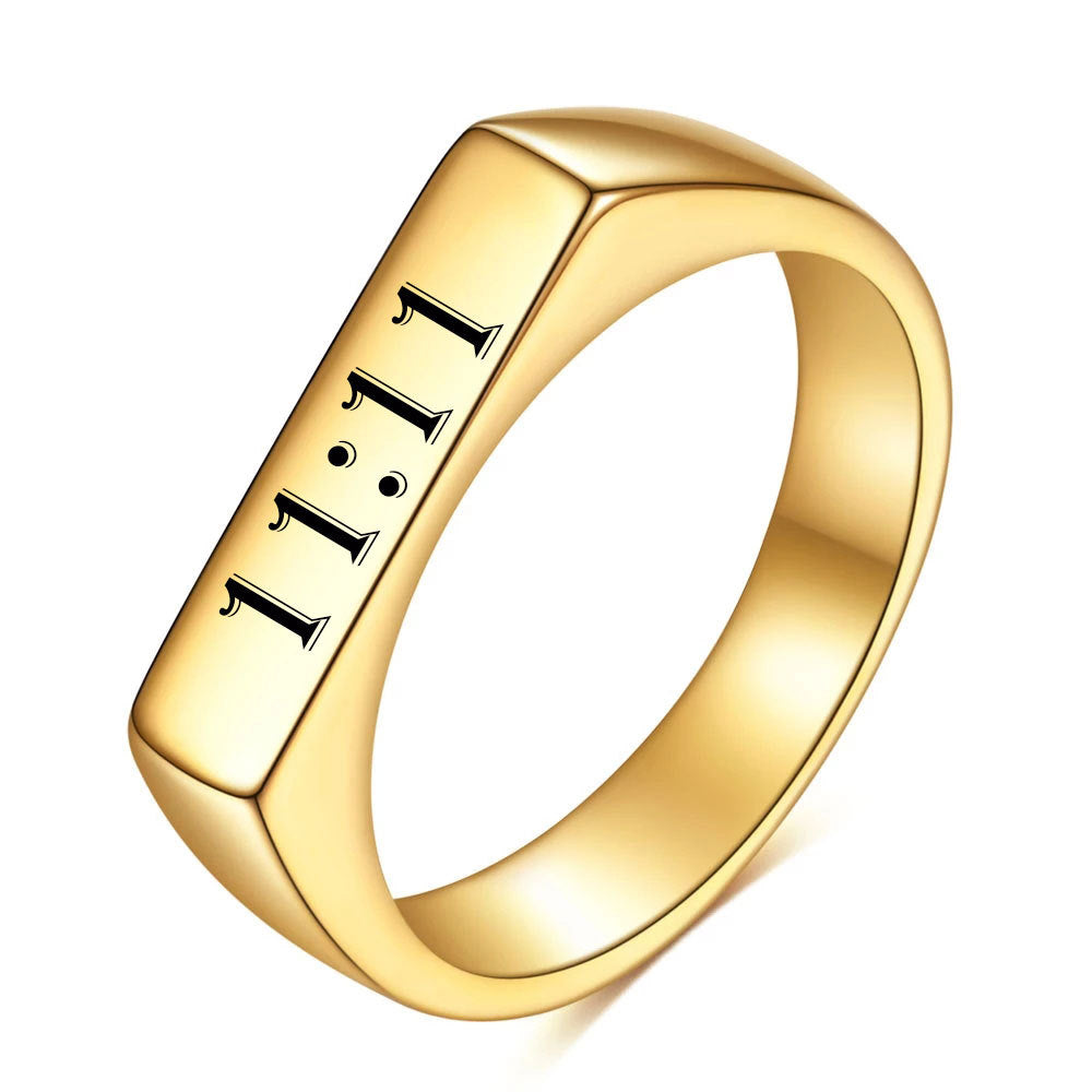 Herren Siegelring mit modernem graviertem Design Shop Nory