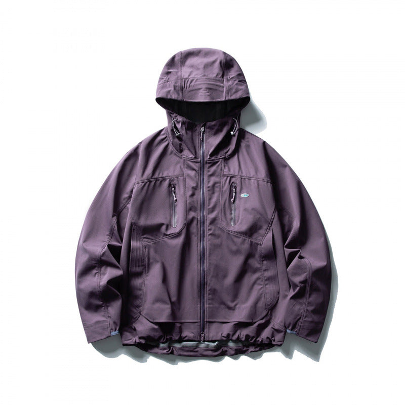 Unisex Leichte Softshell-Outdoorjacke mit verstellbarer Kapuze, wasserabweisender Membran und ergonomischen Brusttaschen Shop Nory