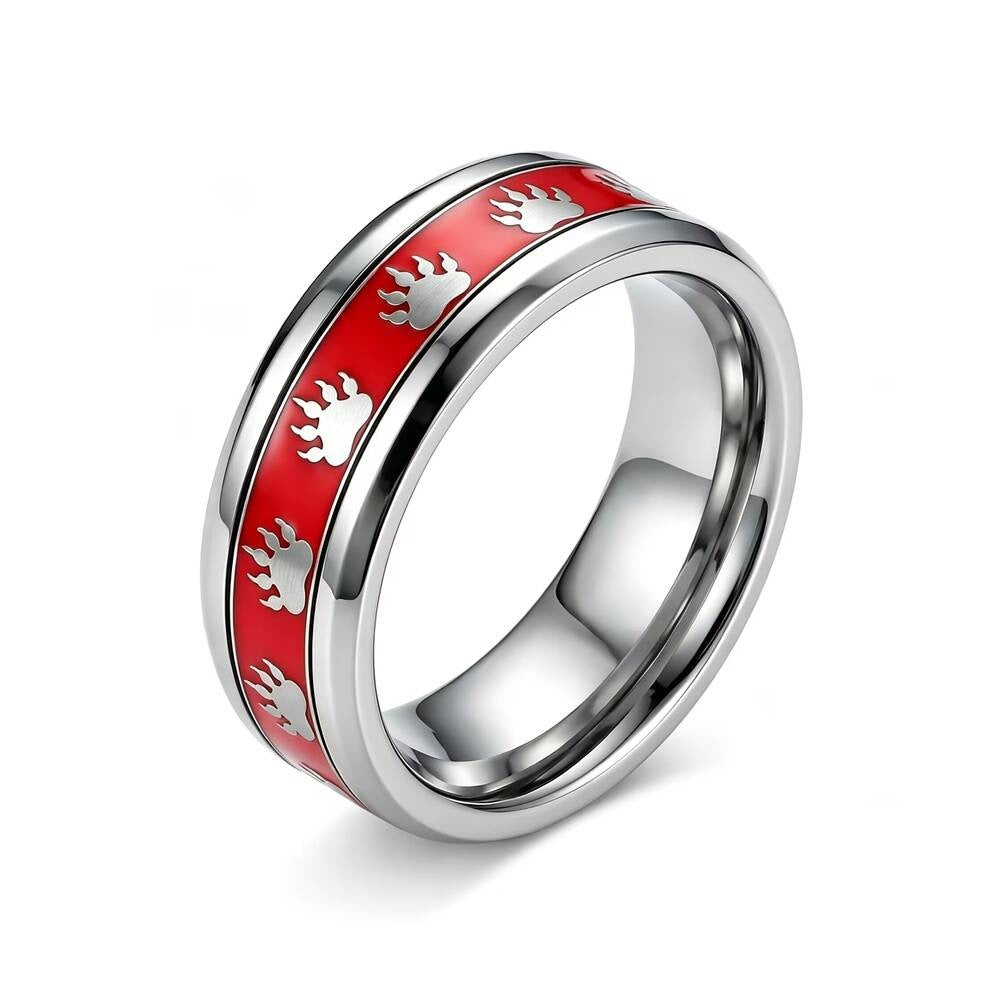 Damen Ring mit kunstvollem Pfotenmotiv und buntem Design Shop Nory