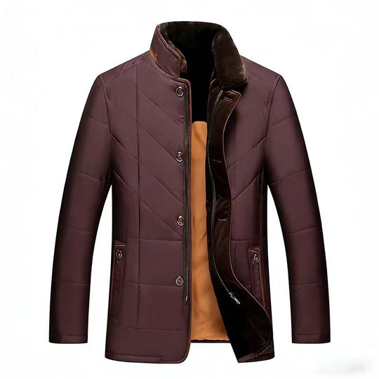 Herren Wattierte Steppjacke mit Stehkragen und Zwei-Wege‑Innenreißverschluss Shop Nory