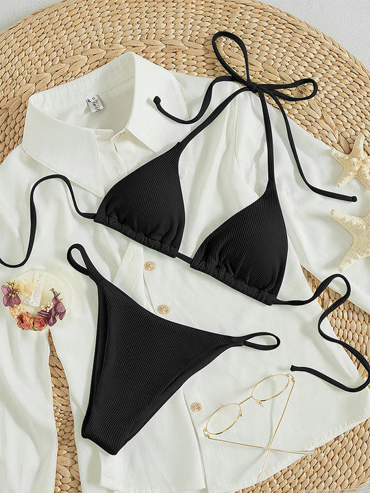 Damen Triangel-Bikini mit raffiniertem Bindesystem