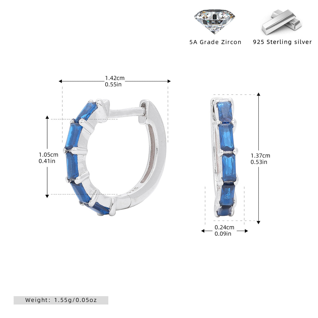 Damen Creolen mit funkelnden Zirkon-Elementen aus hochwertigem 925 Sterling Silber Shop Nory