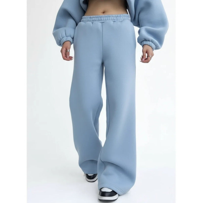 Damen nan fließende Palazzo-Loungehose mit extra weitem Bein elastischem Komfortbund und dezenten Eingrifftaschen Shop Nory
