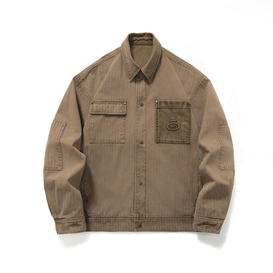 Herren Robust gearbeitete Worker‑Chorejacke aus Canvas mit aufgesetzten Brusttaschen Shop Nory