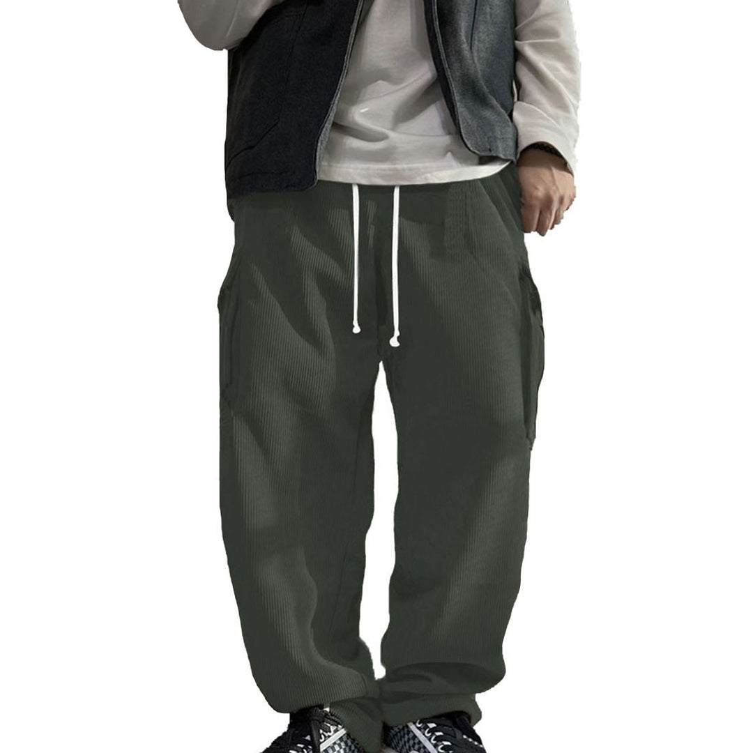 Herren Weite Cord-Cargo-Hose mit Tunnelzug, Elastikbund & Multifunktionstaschen Shop Nory