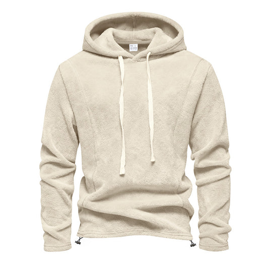 Herren Flauschiger Kapuzenpullover aus Teddy‑Fleece mit Tunnelzugsaum Shop Nory