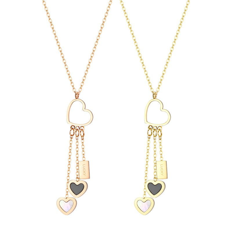 Damen Halskette mit verspieltem Herzdesign Shop Nory