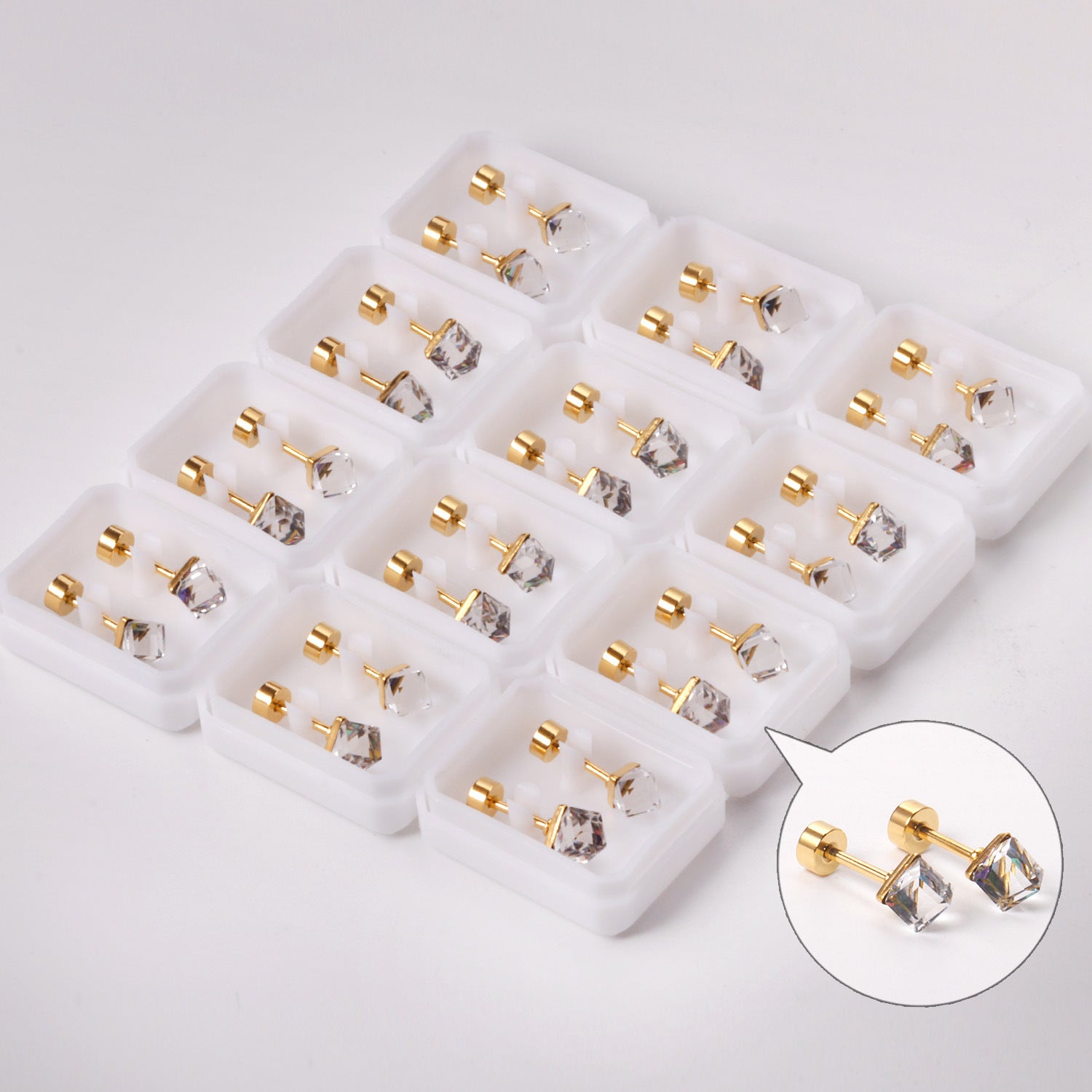 Damen Bauchnabelpiercing mit funkelndem Zirkon-Anhänger Shop Nory