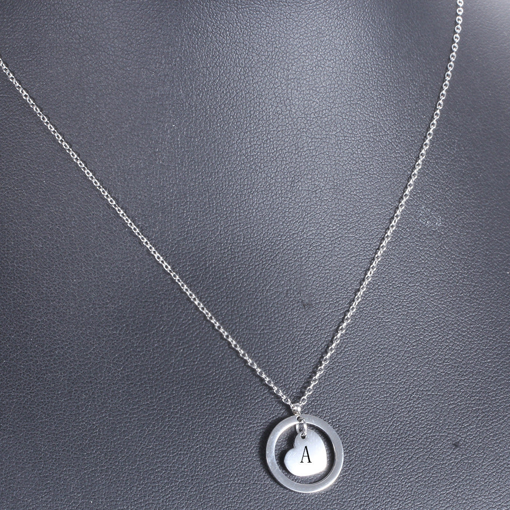 Damen Halskette mit doppeltem Herzanhänger und feiner Gliederkette Shop Nory