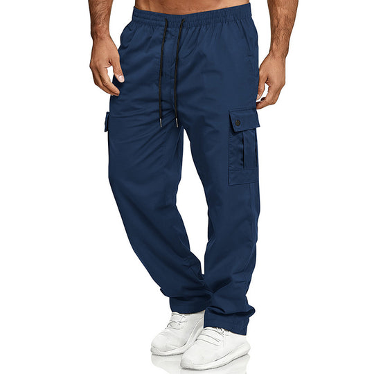 Herren Cargo-Freizeit-Hose mit elastischem Bund, Kordelzug und Pattentaschen Shop Nory