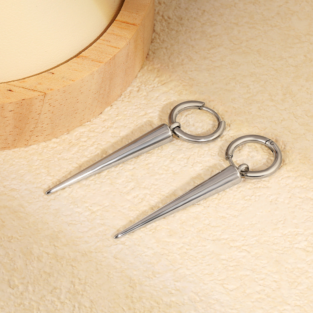 Damen Hängende Ohrstecker mit eleganten, spitzen Metallanhängern Shop Nory