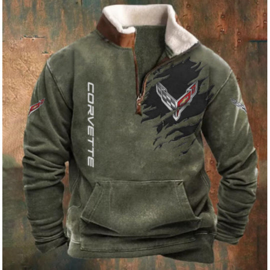 Herren Wärmender Fleece-Pullover mit Stehkragen Shop Nory