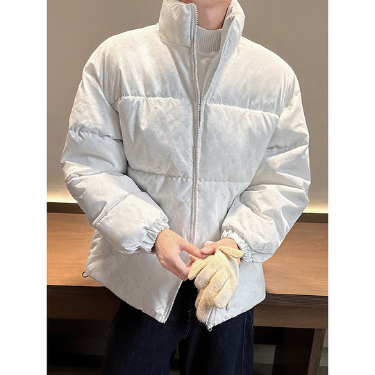 Unisex wattierte Steppjacke mit Stehkragen, zwei Taschen und elastischen Bündchen Shop Nory