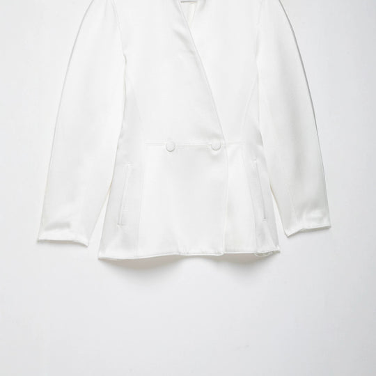 Damen Taillierter Doppelreihiger Blazer mit Stehkragen Shop Nory