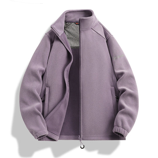 Herren Fleecejacke mit Stehkragen, Windabweisender Microfleece und Reißverschlusstaschen Shop Nory