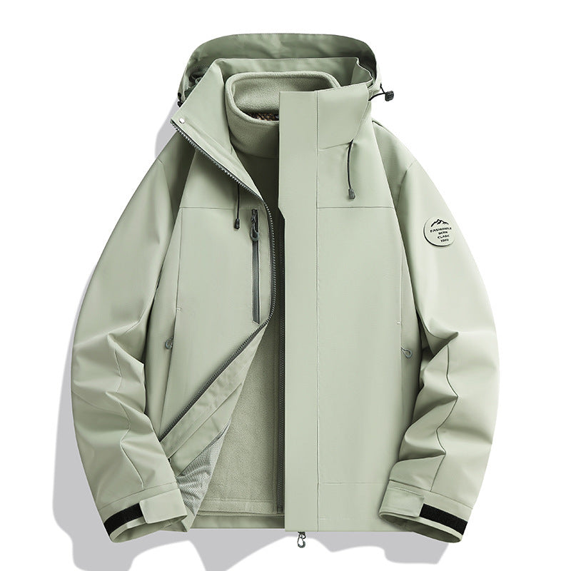 Unisex Wasserabweisende Softshelljacke mit Fleece-Innenfutter und Verstellbarer Kapuze Shop Nory