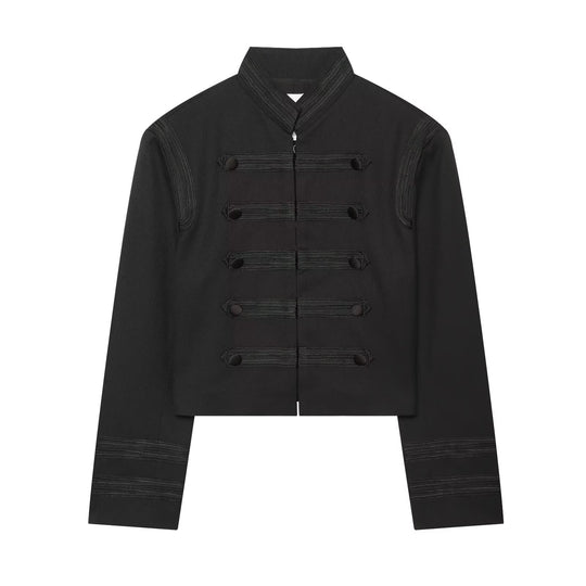 Damen Cropped Marschalljacke mit Stehkragen und dekorativen Zierbordüren Shop Nory