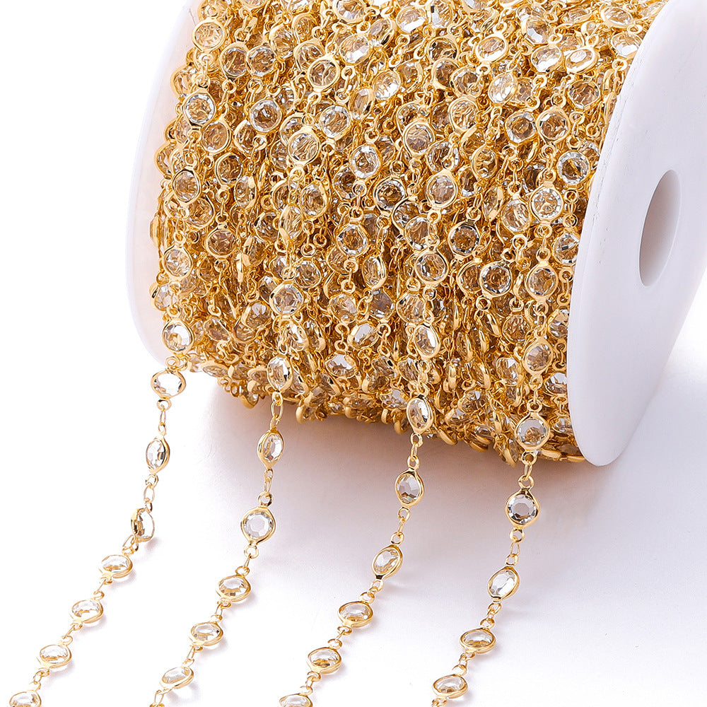 Dekorative Strass-Gliederkette Auf Rolle Für Schmuckherstellung